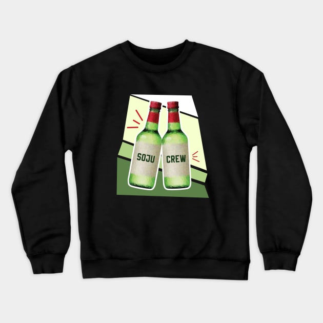 Soju Crew Friends Squad Fam Gang Korean Crewneck Sweatshirt by yellowpomelo